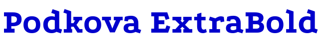 Podkova ExtraBold шрифт